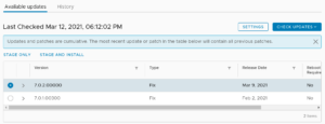 Available updates success