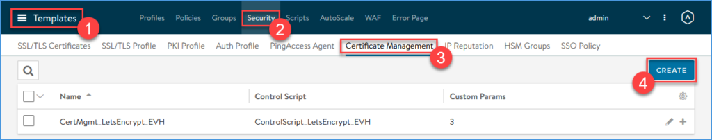 Create a Certificate Management profile 