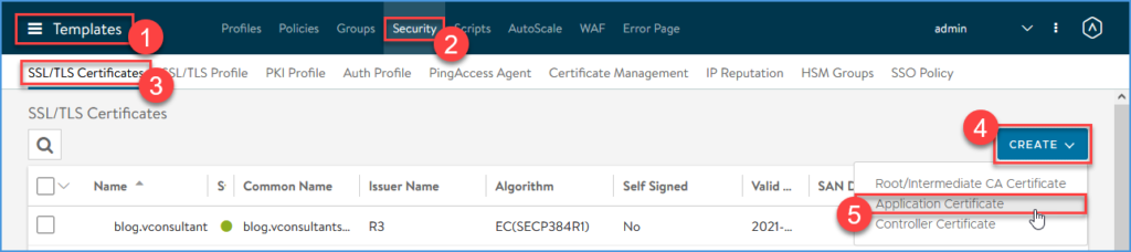 Initiate a Let's Encrypt certificate request from the NSX Advanced Load Balancer.