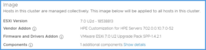 vLCM Cluster Image settings