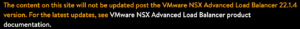 NSX ALB documentation deprecation on avinetworks.com