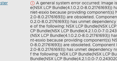 NSX Host Transport Nodes upgrade fails